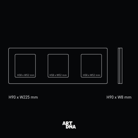 หน้ากาก 3 ช่อง ART DNA รุ่น BS TYPE ขนาด 3X3 สี NERO_2